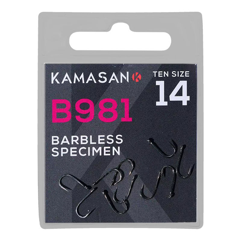 Kamasan B981 Specimen Barbless Eyed Hooks - £1.99